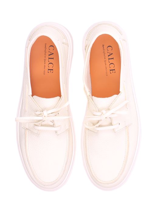 leather boat shoe CALCE | X1931PROAGRANELLO WHITE